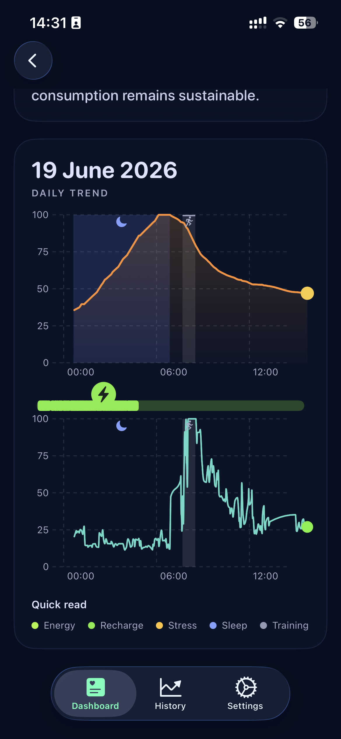 Body Battery screenshot